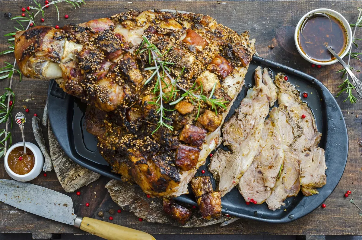 pernil de cerdo para 50 personas